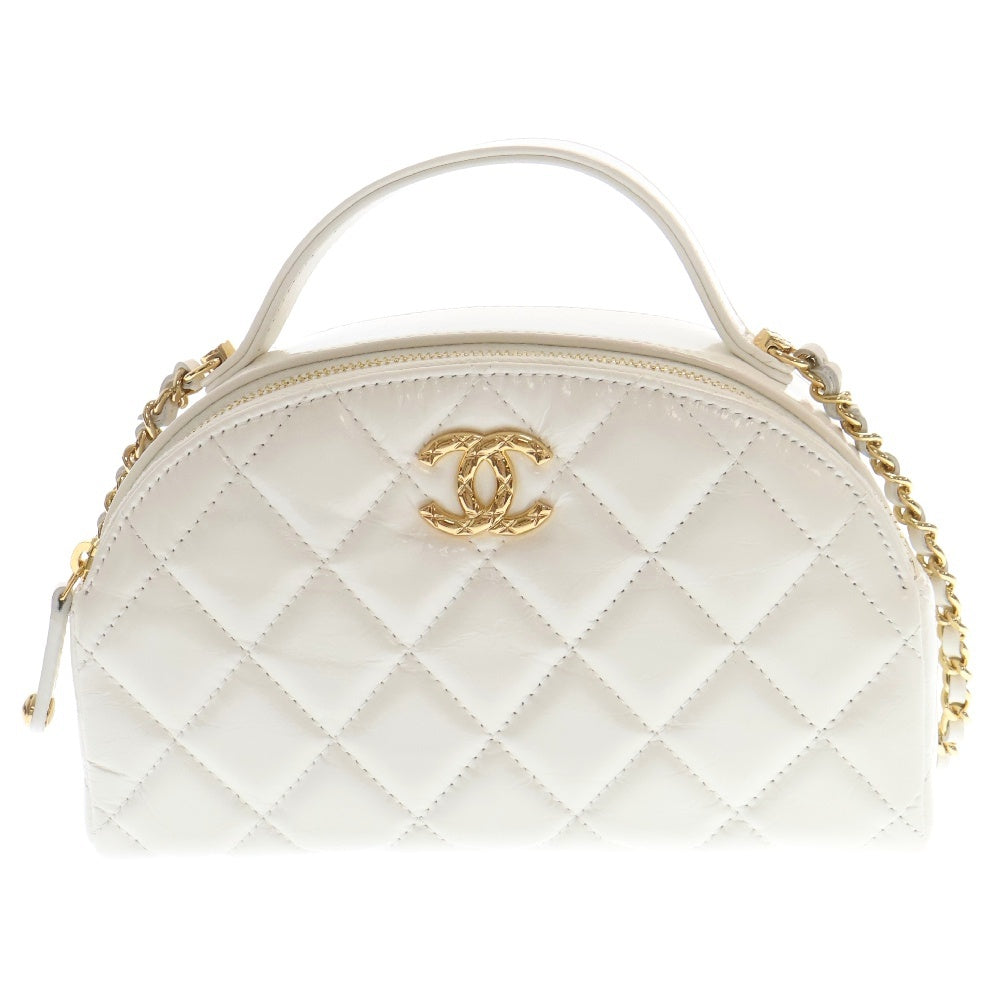 CHANEL(シャネル) ミニマトラッセ ココマーク 2WAYチェーンショルダーバッグ ハンドバッグ ホワイト