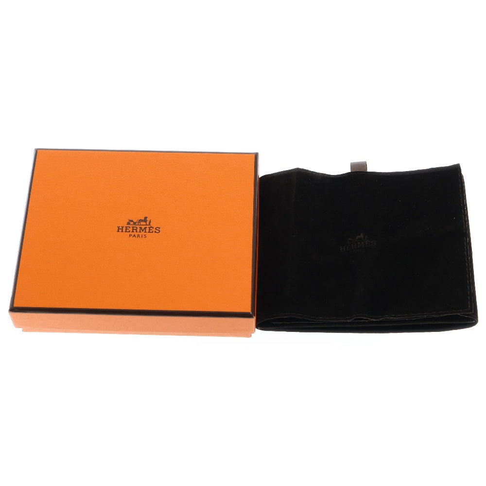 HERMES(エルメス) ユリディス PM バッファローホーン ゴールド金具 ピアス ブラウン