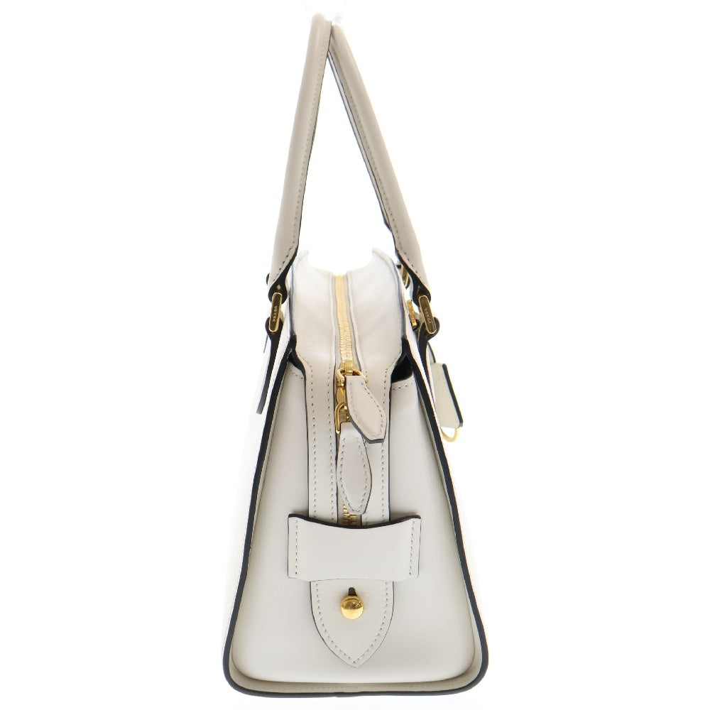 PRADA(プラダ) サフィアーノ 2WAY ハンドバッグ ショルダーバッグ ホワイト ゴールド金具 レザー 1BA164