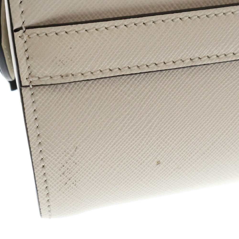PRADA(プラダ) サフィアーノ 2WAY ハンドバッグ ショルダーバッグ ホワイト ゴールド金具 レザー 1BA164