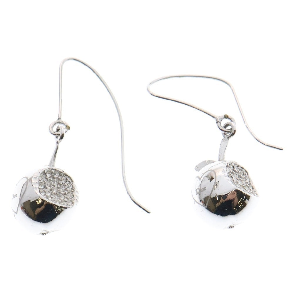 DIOR(ディオール) リンゴ ラインストーン ピアス メタル シルバー アクセサリー