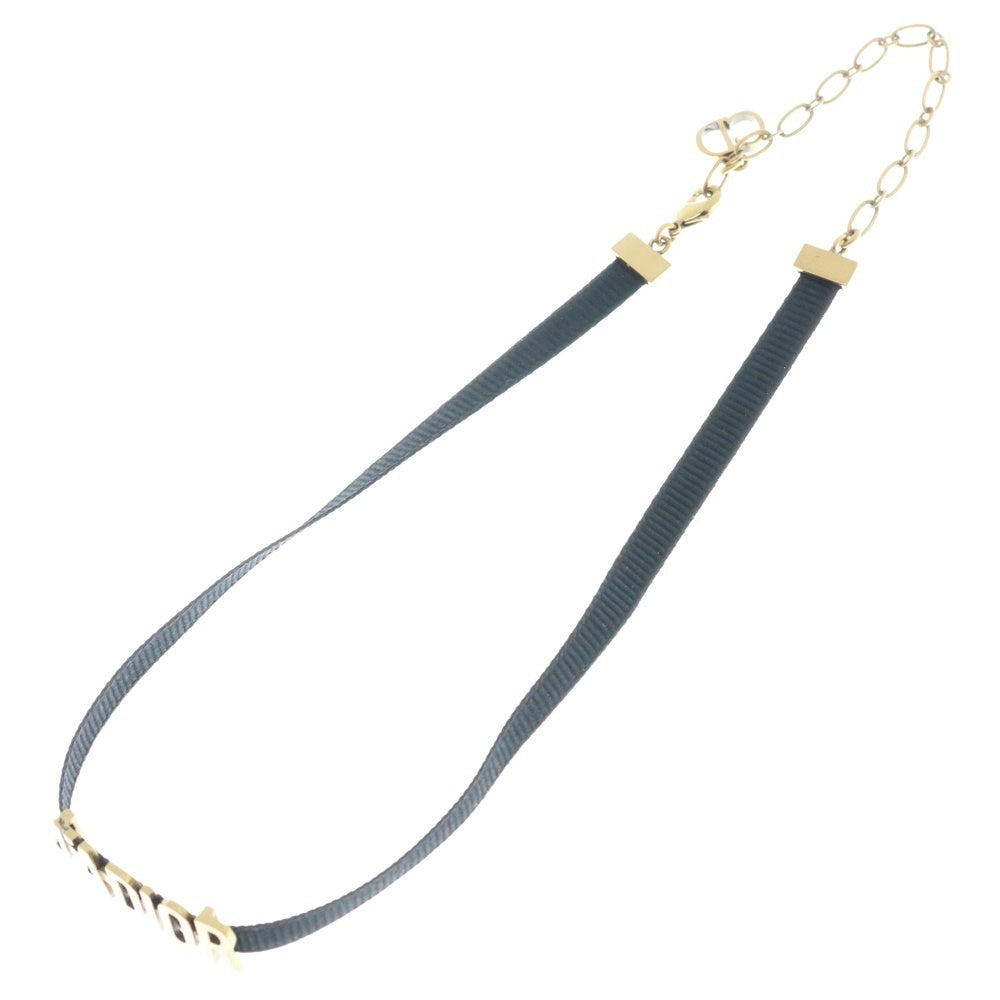 DIOR(ディオール) ジャドール ロゴチョーカー ブラック アクセサリー J'ADIOR ゴールド金具