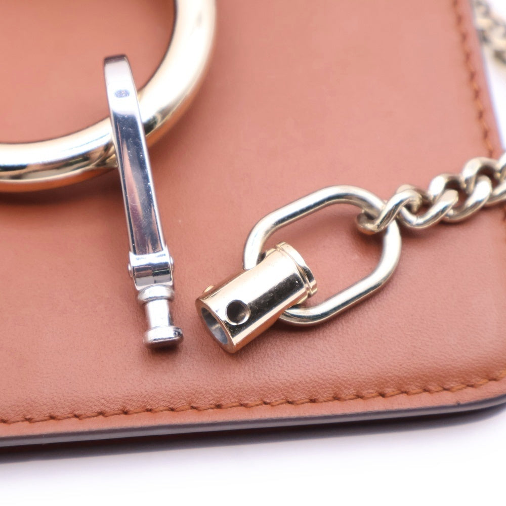 Chloe(クロエ) ショルダーバッグ フォンショルダーバッグ ミニバッグ ブラウン×オレンジ ゴールド金具 レザー×スエード