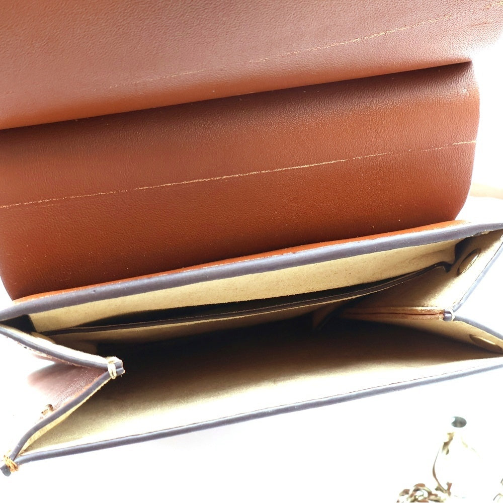 Chloe(クロエ) ショルダーバッグ フォンショルダーバッグ ミニバッグ ブラウン×オレンジ ゴールド金具 レザー×スエード
