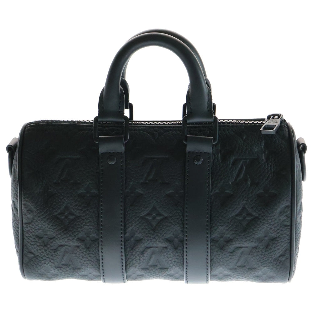 LOUIS VUITTON(ルイヴィトン) モノグラムトリヨン キーポルバンドリエール25 ブラック レザー 2WAY ショルダーバッグ ハンドバッグ M20900 ICタイプ
