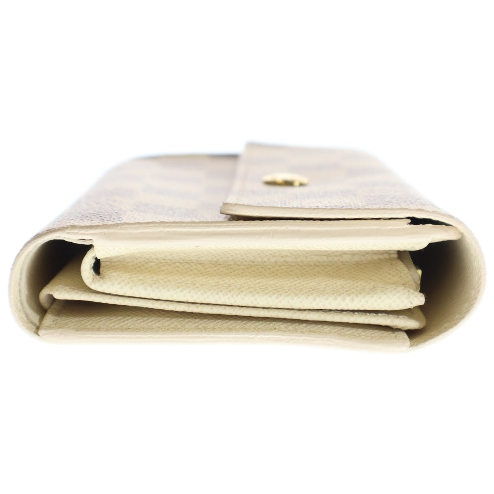 LOUIS VUITTON(ルイヴィトン) ダミエアズール ポルトフォイユ アレクサンドラ ウォレット ゴールド金具 ホワイト N63068