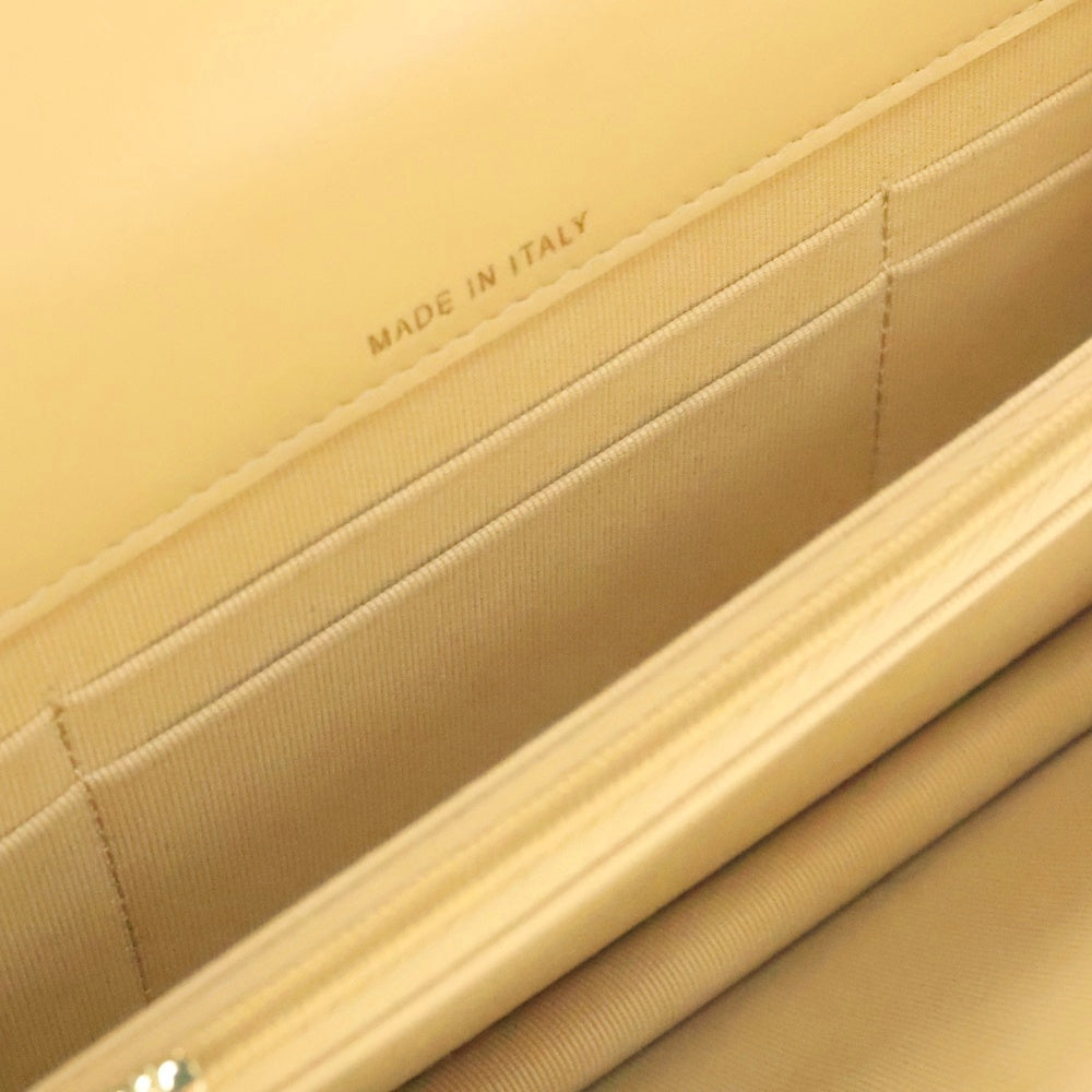 CHANEL(シャネル) ミニマトラッセ トップハンドル チェーンウォレット ラインストーン ショルダーバッグ ハンドバッグ ベージュ ラムスキン ゴールド金具