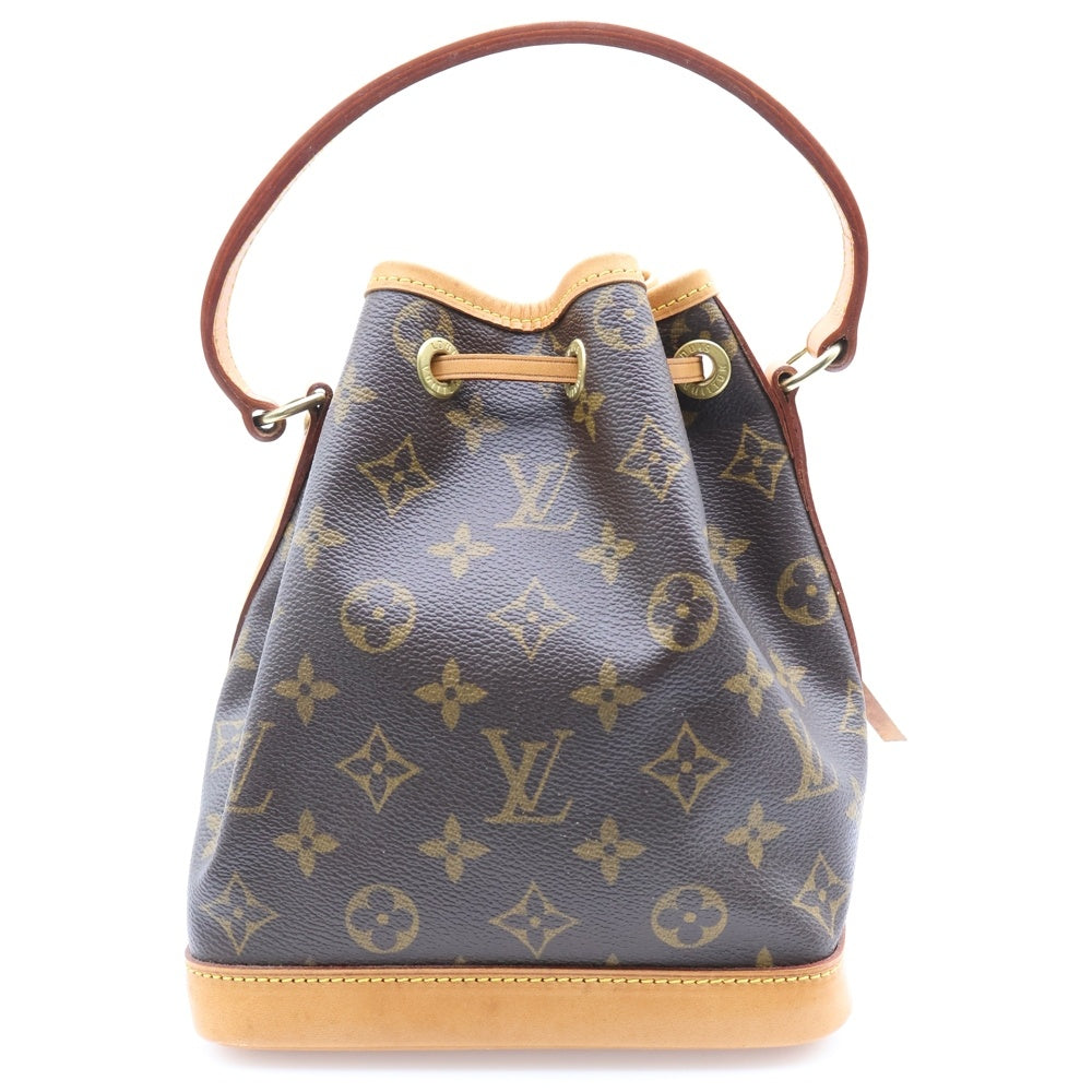 LOUIS VUITTON(ルイヴィトン) モノグラム ミニノエ ハンドバッグ 巾着バッグ ミニバッグ ブラウン ゴールド金具 レザー M42227