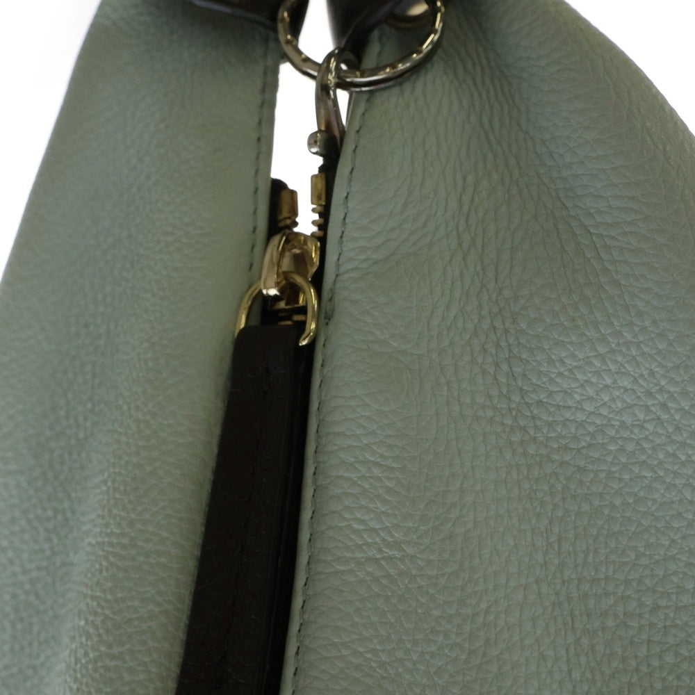 FURLA(フルラ) ハートチャーム付き レザー ハンド トートバッグ ライトブルー/ブラウン レディース