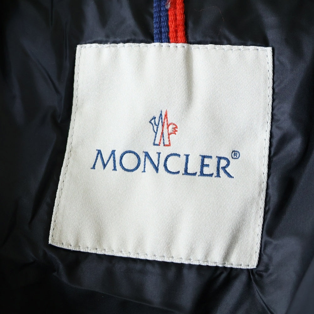 MONCLER(モンクレール) HERMINE エルミンヌ ジップアップ フーデッド ダウン ロング ジャケット コート ブラック レディース 32093493390553048