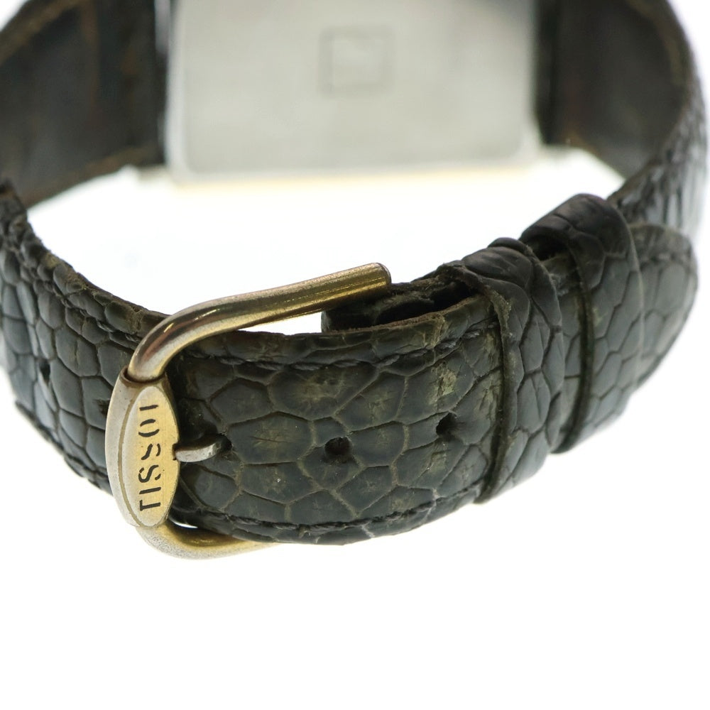 TISSOT(ティソ) スクエア クオーツ腕時計 ウォッチ グリーン ピンク文字盤 SS×レザー/QZ A222