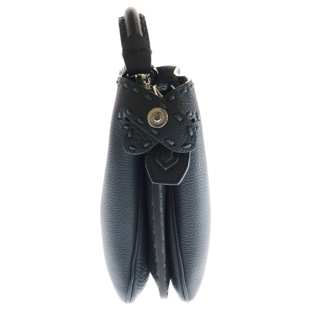 FENDI(フェンディ) セレリア ピーカブー ソフト スモール 2WAYバッグ ハンドバッグ ショルダーバッグシルバー金具 グレー カーフレザー 7VA647