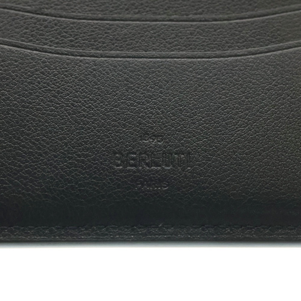 Berluti(ベルルッティ) カリグラフィ マコレ レザーウォレット 二つ折り財布 ブラック