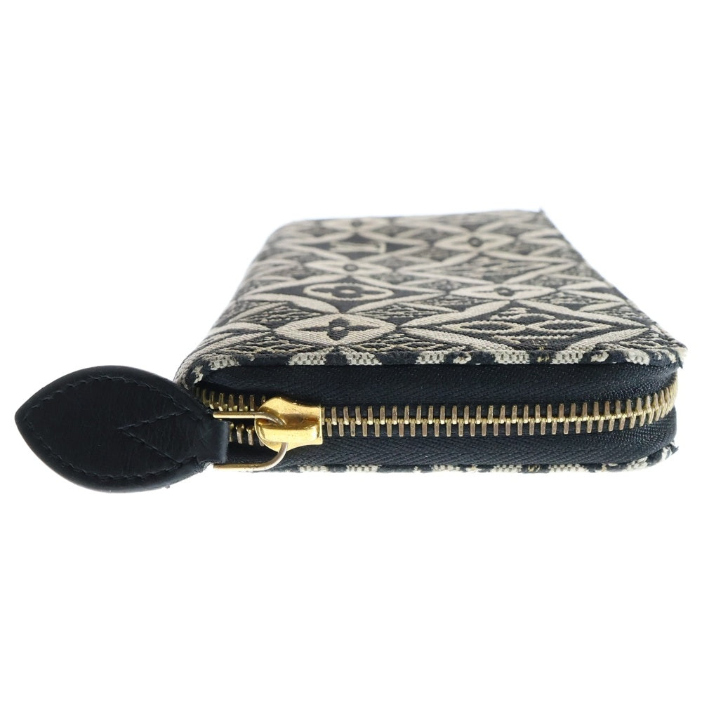 LOUIS VUITTON(ルイヴィトン) モノグラム ジャガード ジッピーウォレット 長財布 ブラック キャンバス×レザー Since1854 M80324