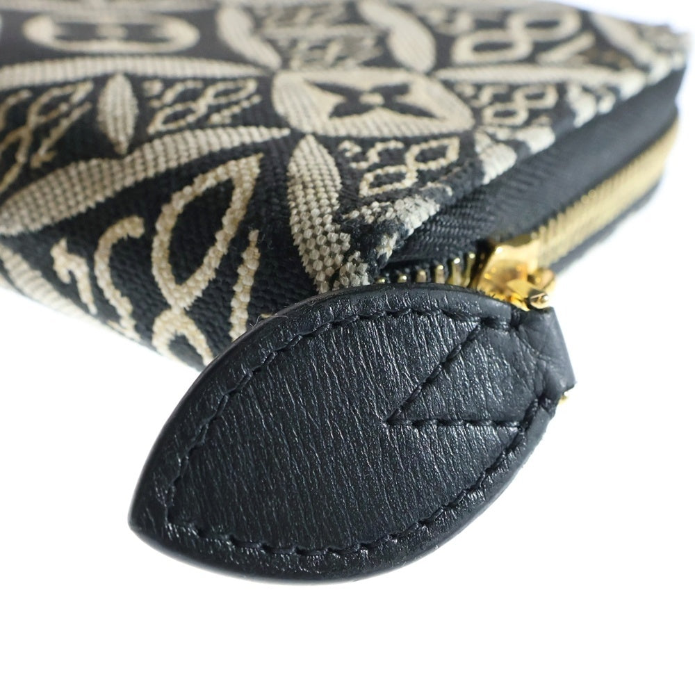 LOUIS VUITTON(ルイヴィトン) モノグラム ジャガード ジッピーウォレット 長財布 ブラック キャンバス×レザー Since1854 M80324