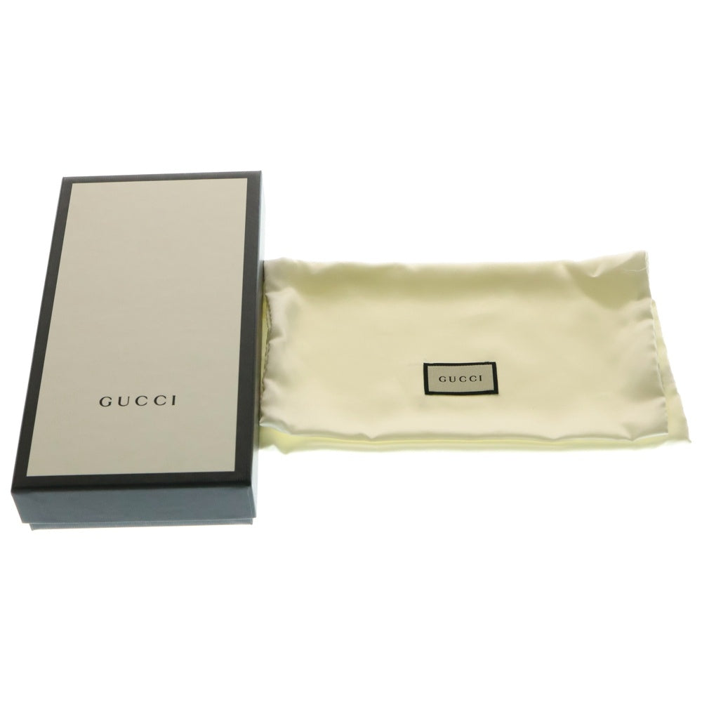 GUCCI(グッチ) グッチシマ ラウンドジップ ロングウォレット 長財布 ブラック シルバー金具 キャンバス レザー 307980