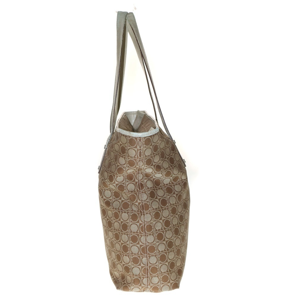 Salvatore Ferragamo(サルヴァトーレ フェラガモ) 総柄トートバッグ ベージュ キャンバス×レザー