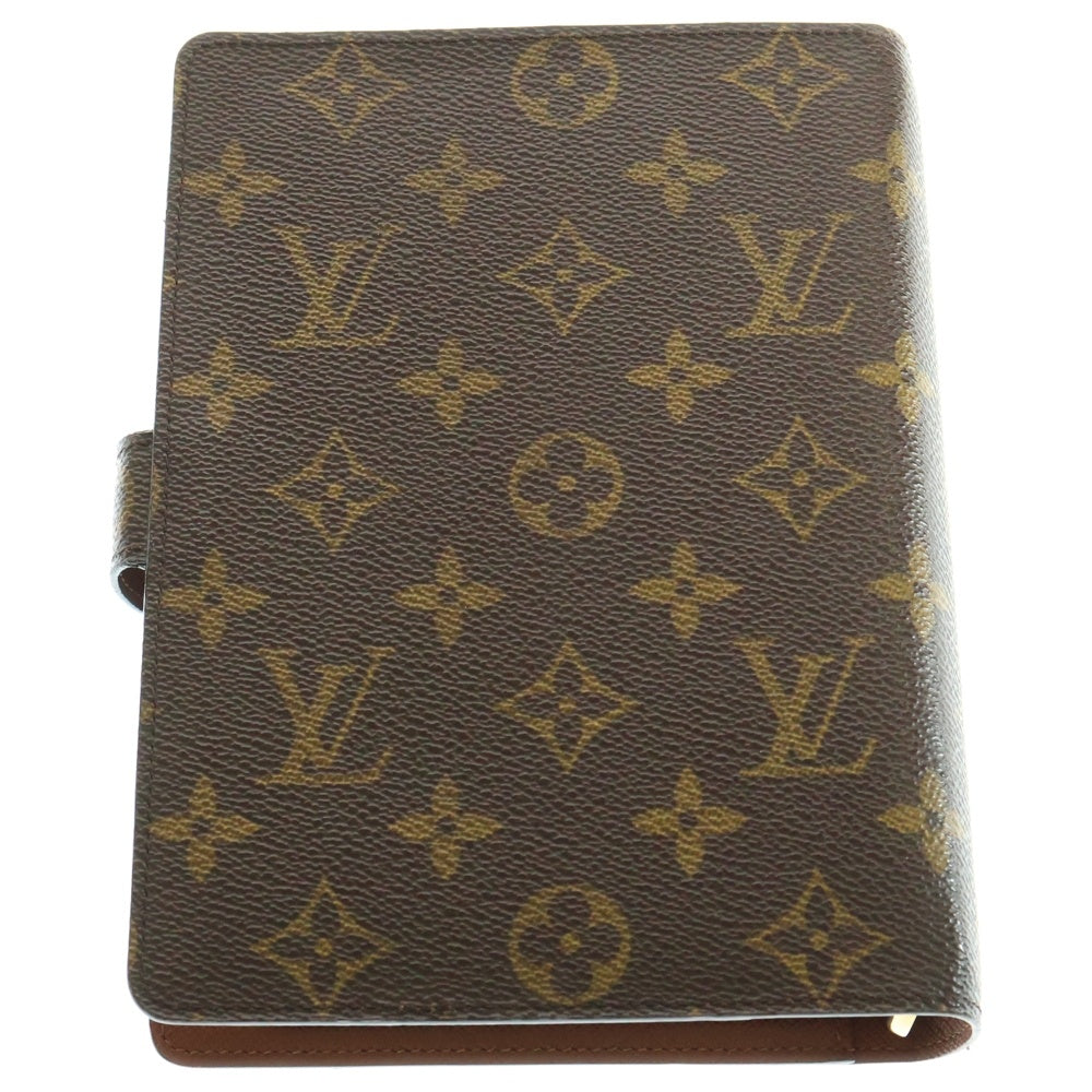 LOUIS VUITTON(ルイヴィトン) モノグラム アジェンダGM ブックカバー 手帳カバー バインダー ブラウン PVC ゴールド金具 R20106