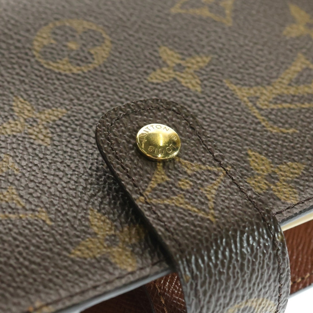 LOUIS VUITTON(ルイヴィトン) モノグラム アジェンダGM ブックカバー 手帳カバー バインダー ブラウン PVC ゴールド金具 R20106