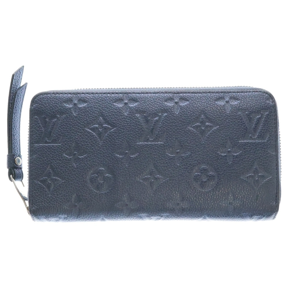 LOUIS VUITTON(ルイヴィトン) モノグラム・アンプラント ジッピーウォレット ロングウォレット 長財布 カードケース メタリックネイビー シルバー金具 レザー M80958