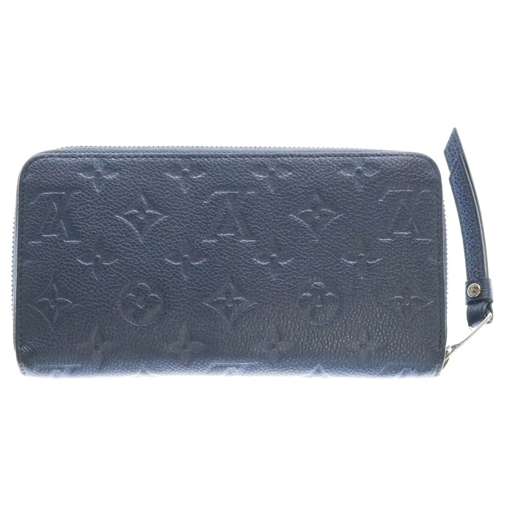 LOUIS VUITTON(ルイヴィトン) モノグラム・アンプラント ジッピーウォレット ロングウォレット 長財布 カードケース メタリックネイビー シルバー金具 レザー M80958