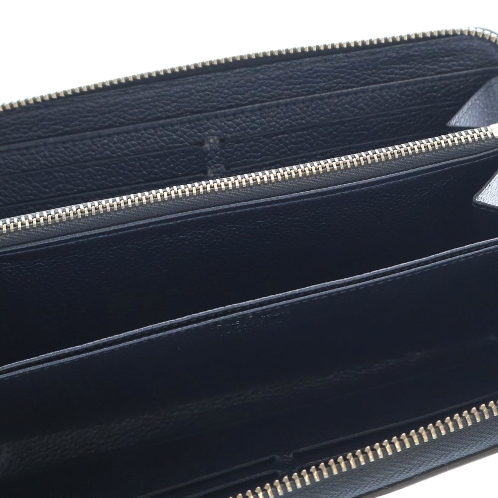LOUIS VUITTON(ルイヴィトン) モノグラム・アンプラント ジッピーウォレット ロングウォレット 長財布 カードケース メタリックネイビー シルバー金具 レザー M80958