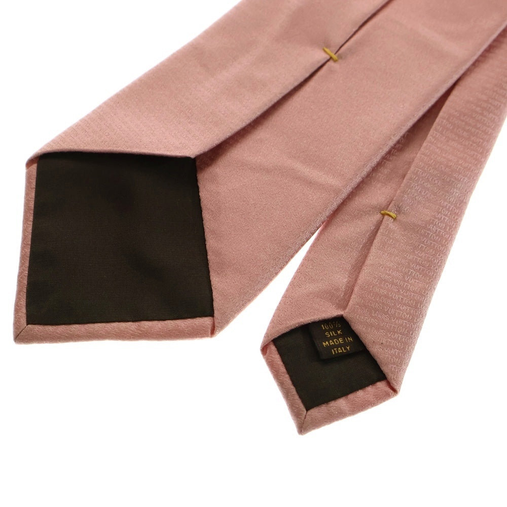 LOUIS VUITTON(ルイヴィトン) LVロゴ総柄シルクネクタイ ピンク