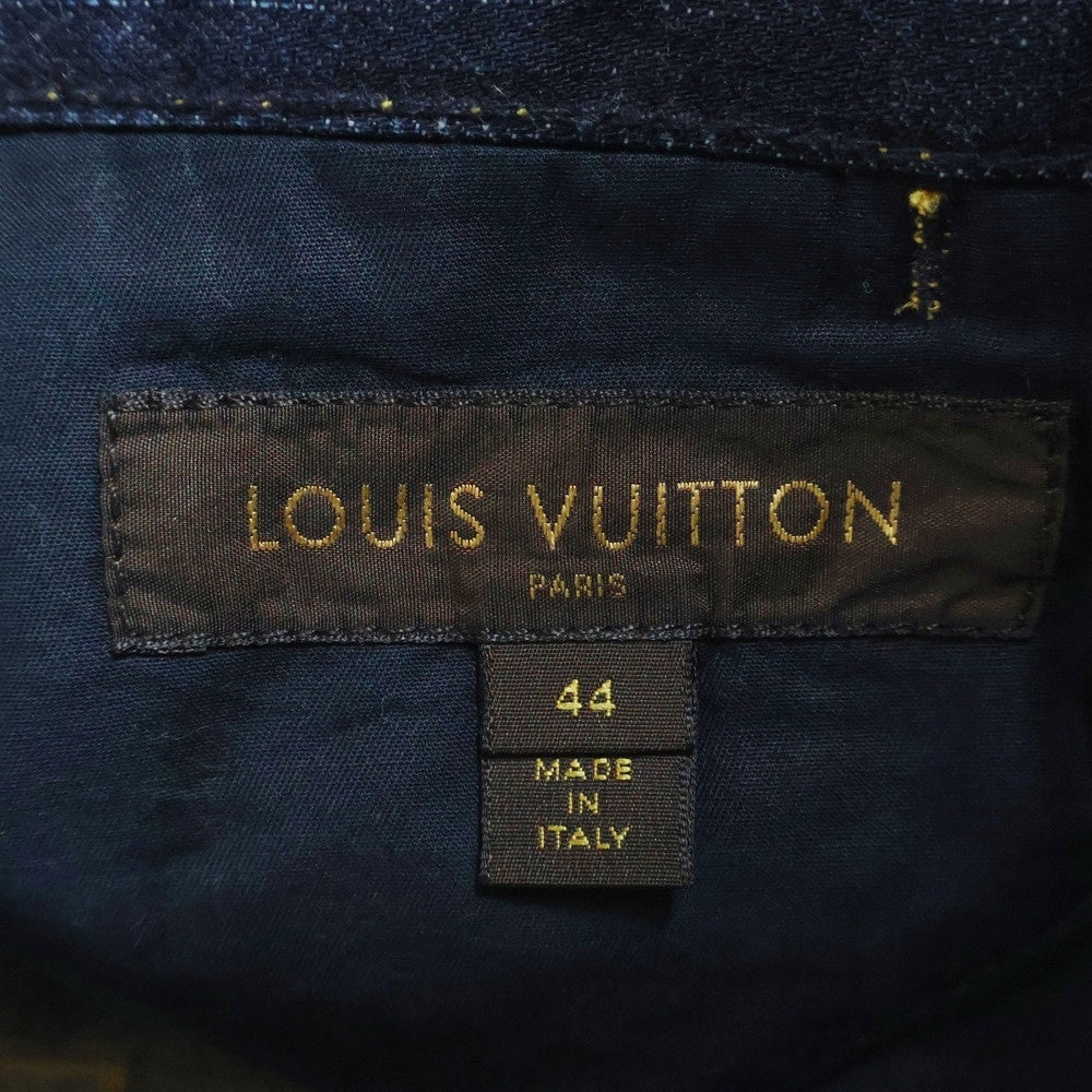 LOUIS VUITTON(ルイヴィトン) モノグラム刺繍 ストレートデニムパンツ ジーンズ インディゴ RM062M MJDP02CY9