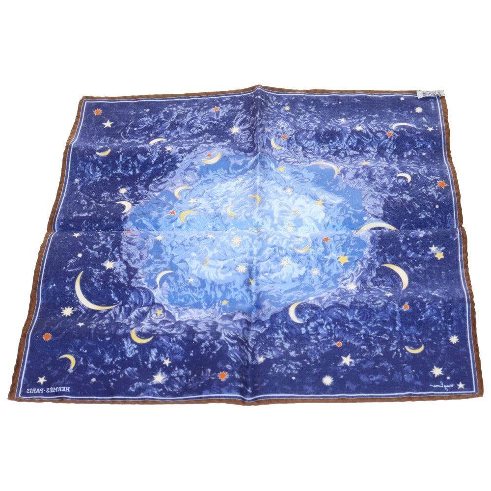 HERMES(エルメス) カレ40 l Annee des Etoiles 星の時代 シルク スカーフ ブルー
