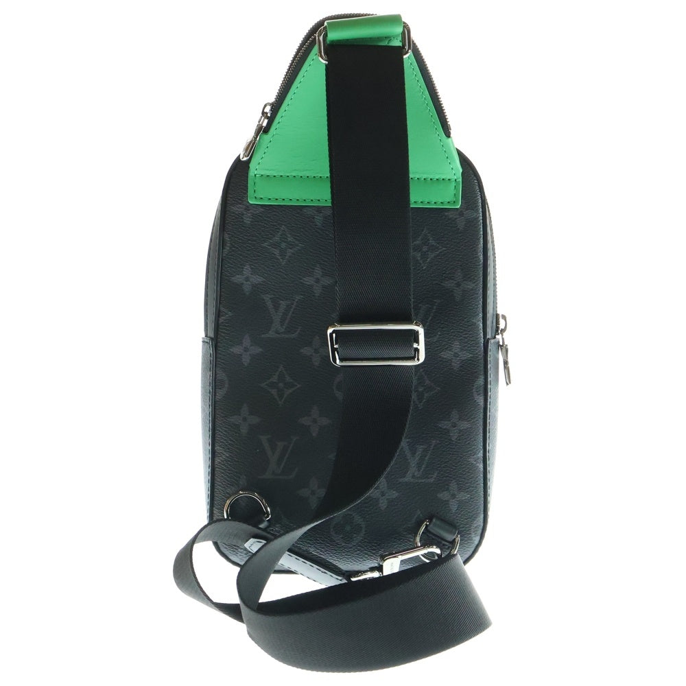 LOUIS VUITTON(ルイヴィトン) モノグラムエクリプス アヴェニュー スリングバッグ PM レザーボディバッグ ウエストバッグ ブラック/グリーン M25891