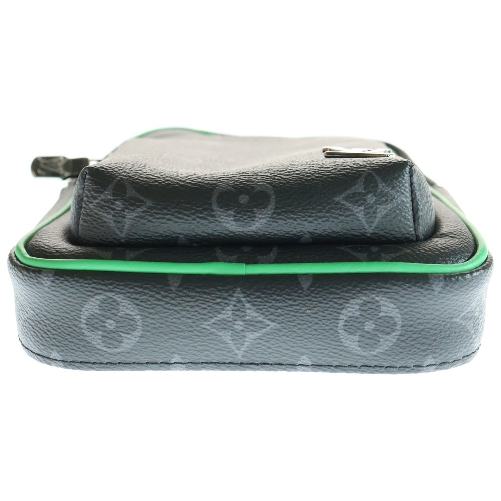 LOUIS VUITTON(ルイヴィトン) モノグラムエクリプス アヴェニュー スリングバッグ PM レザーボディバッグ ウエストバッグ ブラック/グリーン M25891