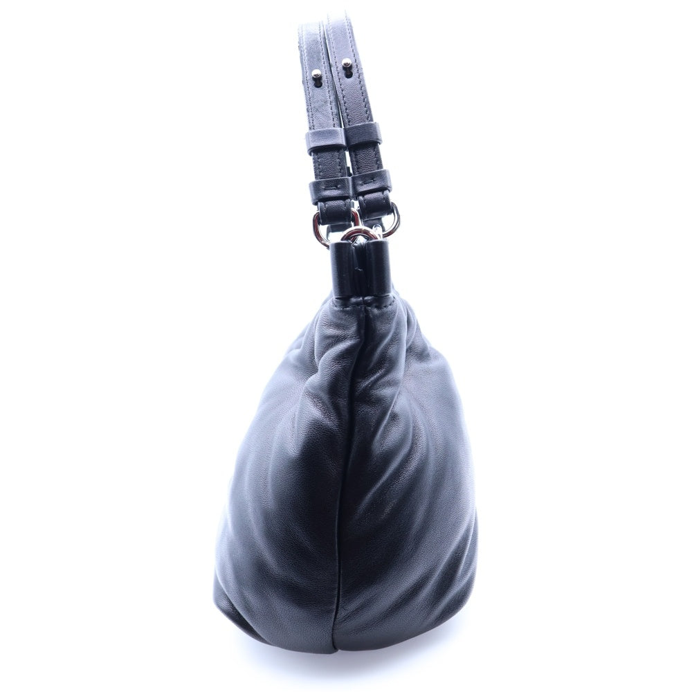 Maison Margiela 11(メゾンマルジェラ11) グラム スラム スモール ハンドバッグ ミニバッグ ブラック キルティングレザー シルバー金具 SB2WD0077
