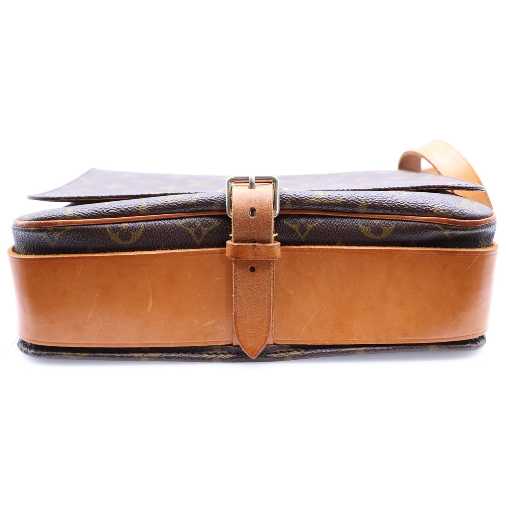 LOUIS VUITTON(ルイヴィトン) モノグラム カルトシエールGM ショルダーバッグ ブラウン レザー×PVC ゴールド金具 M51252