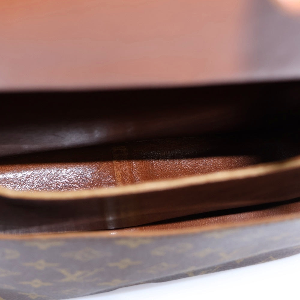 LOUIS VUITTON(ルイヴィトン) モノグラム カルトシエールGM ショルダーバッグ ブラウン レザー×PVC ゴールド金具 M51252