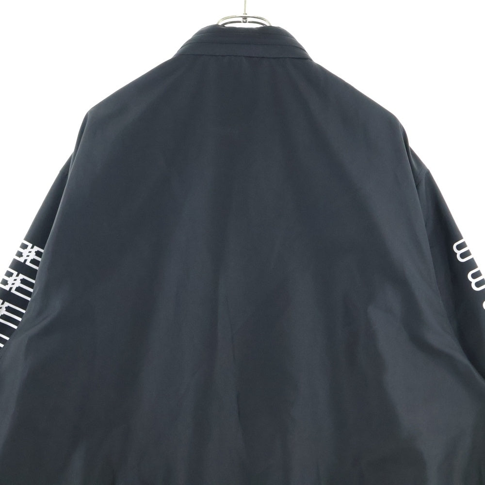 BALENCIAGA(バレンシアガ) 23SS BBロゴ プリント スナップボタン ジップアップ ナイロン ジャケット ブラック 704491