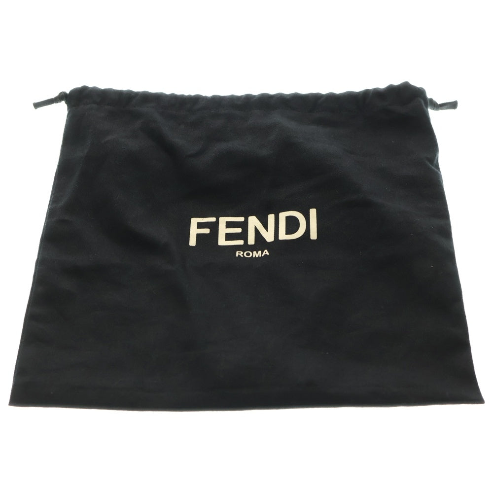 FENDI(フェンディ) FF モン トレゾール ファブリック 2WAY ミニバッグ レザー切替スウェードハンドバッグ ショルダーバッグ ブラウン レディース 8BS093