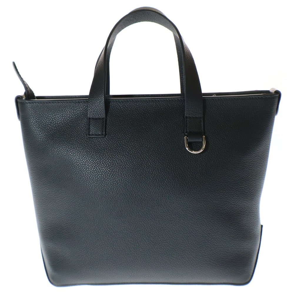 FENDI(フェンディ) FFスクエア レザーショッピングバッグ ハンドバッグ ブラック 7VA658