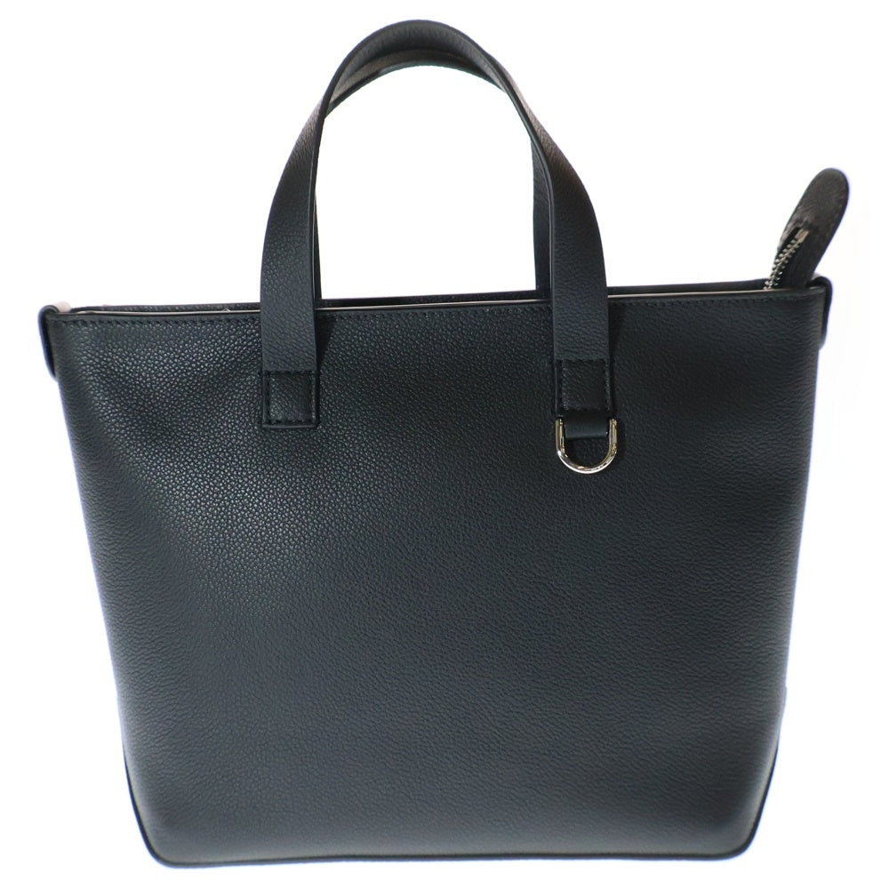 FENDI(フェンディ) FFスクエア レザーショッピングバッグ ハンドバッグ ブラック 7VA658