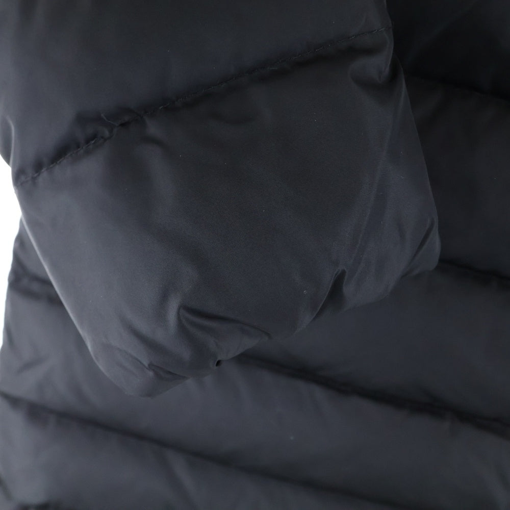 MONCLER(モンクレール) 17AW FLAMMETTE フラメッテ ワッペンロゴ フーデッド ジップアップ ダウン ロング ジャケット コート ブラック レディース C20934993105 54155