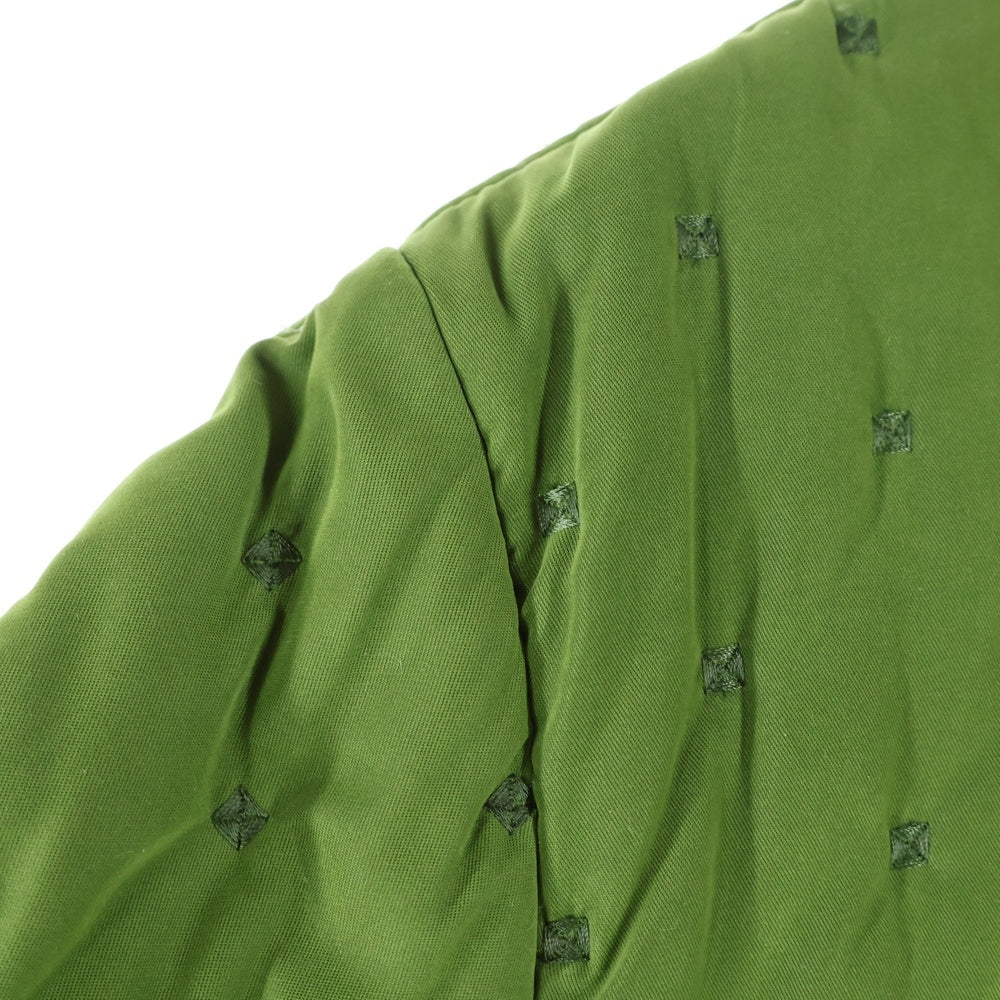 HERMES(エルメス) Paddock Coat パドック コート ベロア ベルベット キルティング 中綿 スナップボタン ジャケット グリーン