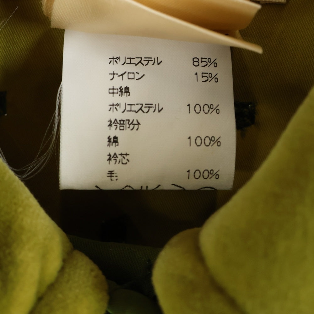 HERMES(エルメス) Paddock Coat パドック コート ベロア ベルベット キルティング 中綿 スナップボタン ジャケット グリーン