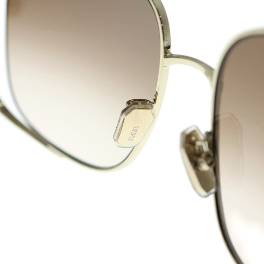 LOEWE(ロエベ) ロゴテンプル カレーレンズサングラス アイウェア ブラウン/ゴールド LW40148U