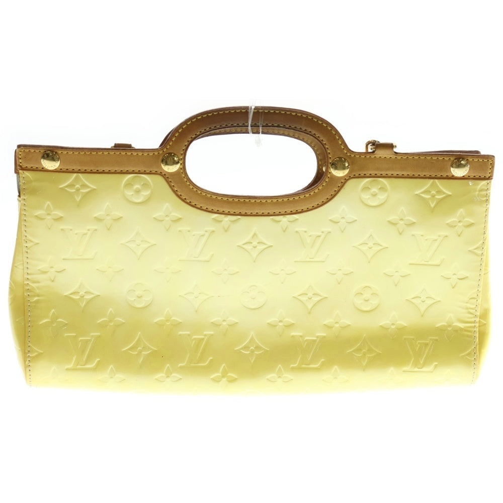 LOUIS VUITTON(ルイヴィトン) ヴェルニ ロクスバリードライブ ペルル 2WAYバッグ ハンドバッグ ショルダーバッグ ブラウン×ライトイエロー レザー×パテント M91374 ゴールド金具