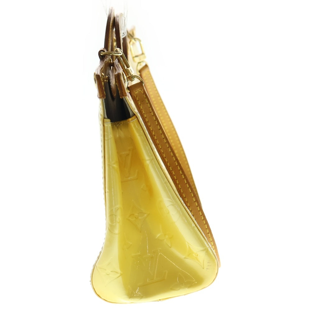 LOUIS VUITTON(ルイヴィトン) ヴェルニ ロクスバリードライブ ペルル 2WAYバッグ ハンドバッグ ショルダーバッグ ブラウン×ライトイエロー レザー×パテント M91374 ゴールド金具