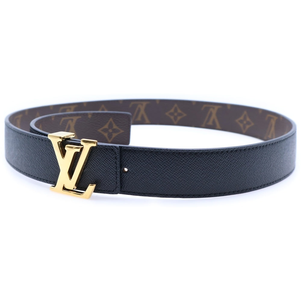 LOUIS VUITTON(ルイヴィトン) サンチュール LV リバーシブル ブラック×ブラウン レザー M9453 ゴールド金具