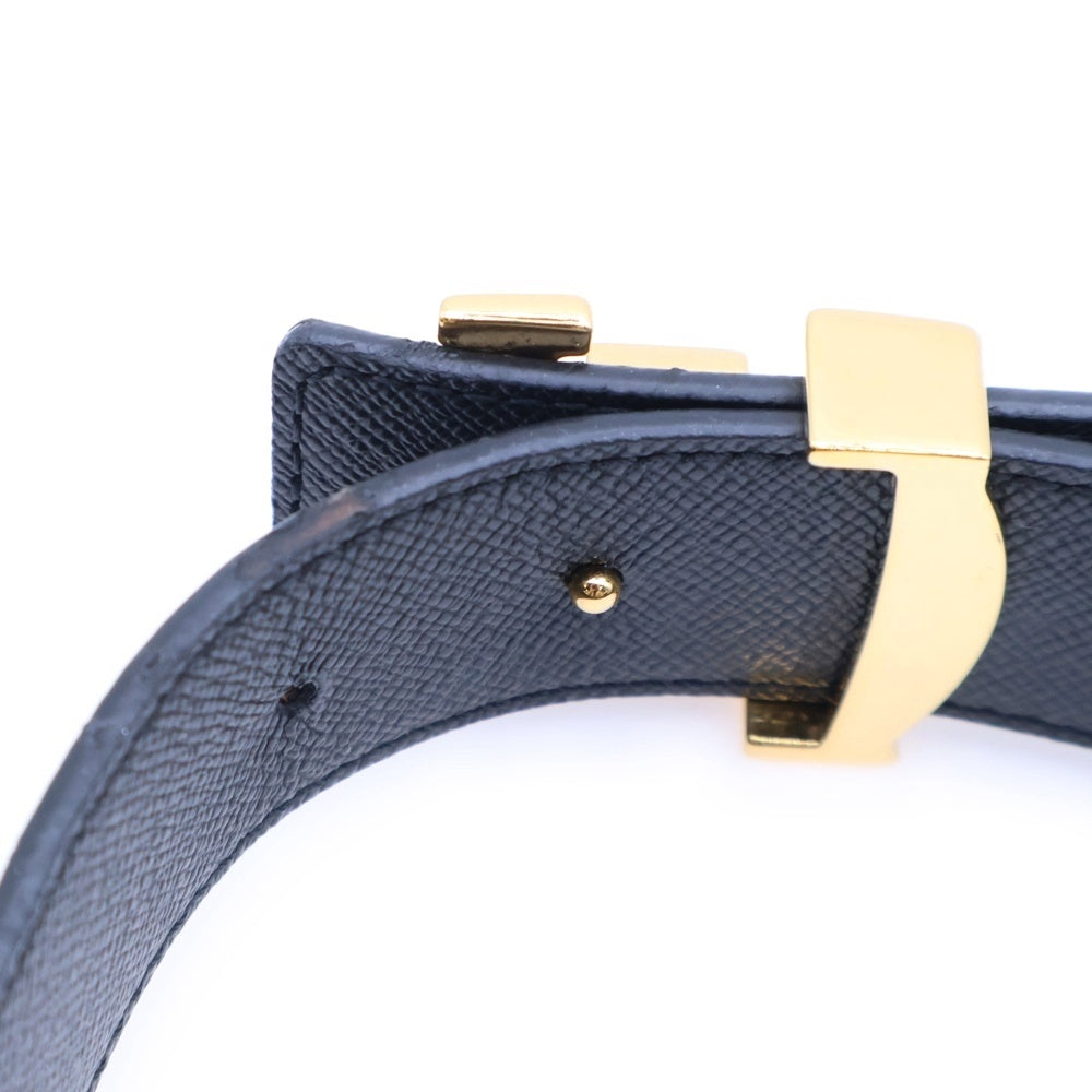 LOUIS VUITTON(ルイヴィトン) サンチュール LV リバーシブル ブラック×ブラウン レザー M9453 ゴールド金具