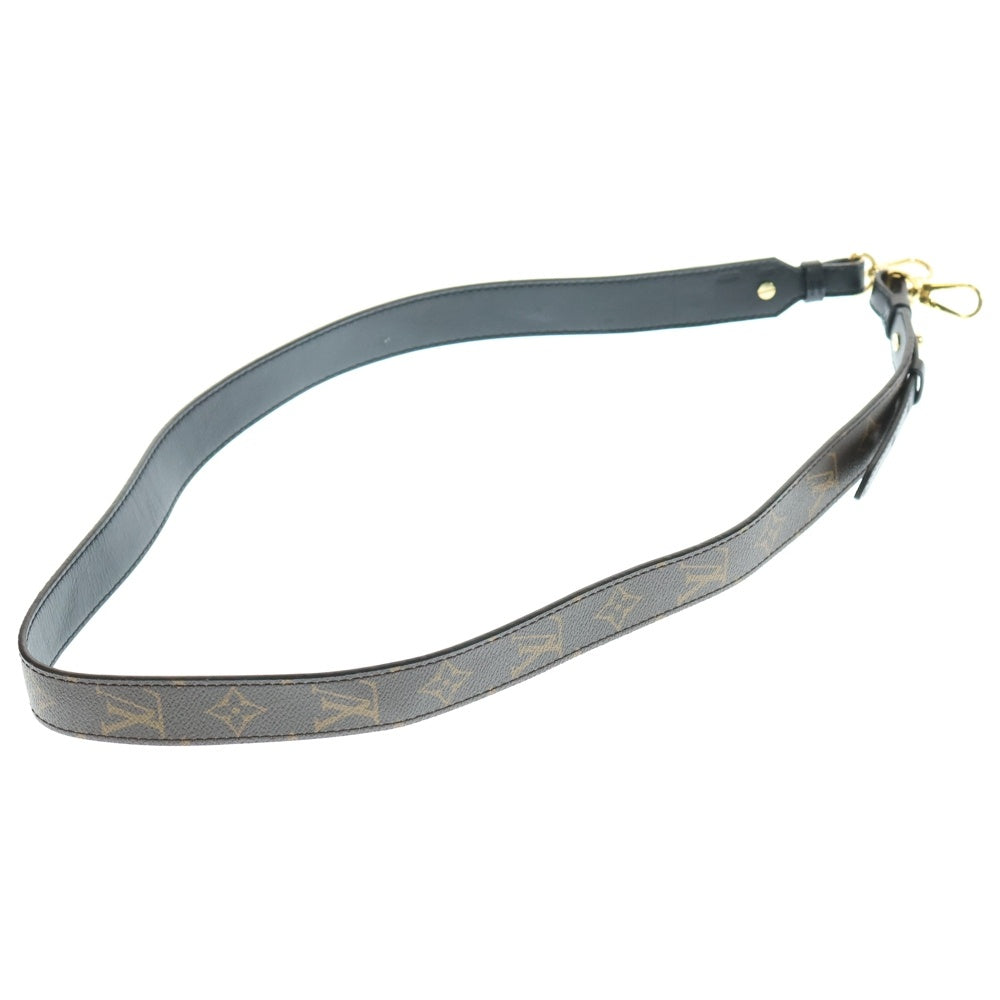 LOUIS VUITTON(ルイヴィトン) モノグラム ショルダーストラップ XL レザー ブラウン ブラック J02331 ゴールド金具