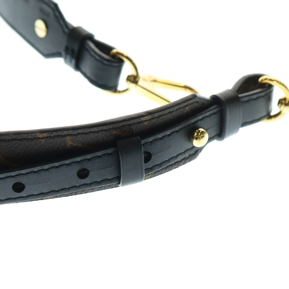 LOUIS VUITTON(ルイヴィトン) モノグラム ショルダーストラップ XL レザー ブラウン ブラック J02331 ゴールド金具