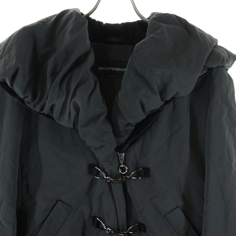 EMPORIO ARMANI(エンポリオアルマーニ) トグル付セーラーカラーベロア切替中綿ジャケット ブルゾン グレー