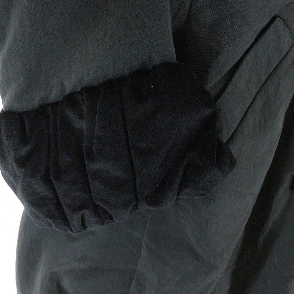 EMPORIO ARMANI(エンポリオアルマーニ) トグル付セーラーカラーベロア切替中綿ジャケット ブルゾン グレー